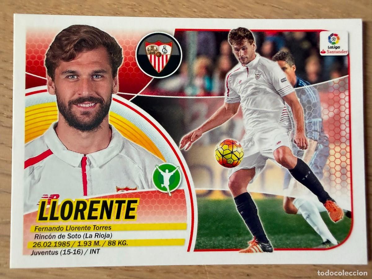Cromos de f&uacute;tbol: 15 FERNANDO LLORENTE SEVILLA 16 17 2016 2017 LIGA SANTANDER COLECCIONES ESTE SIN PEGAR STICKER