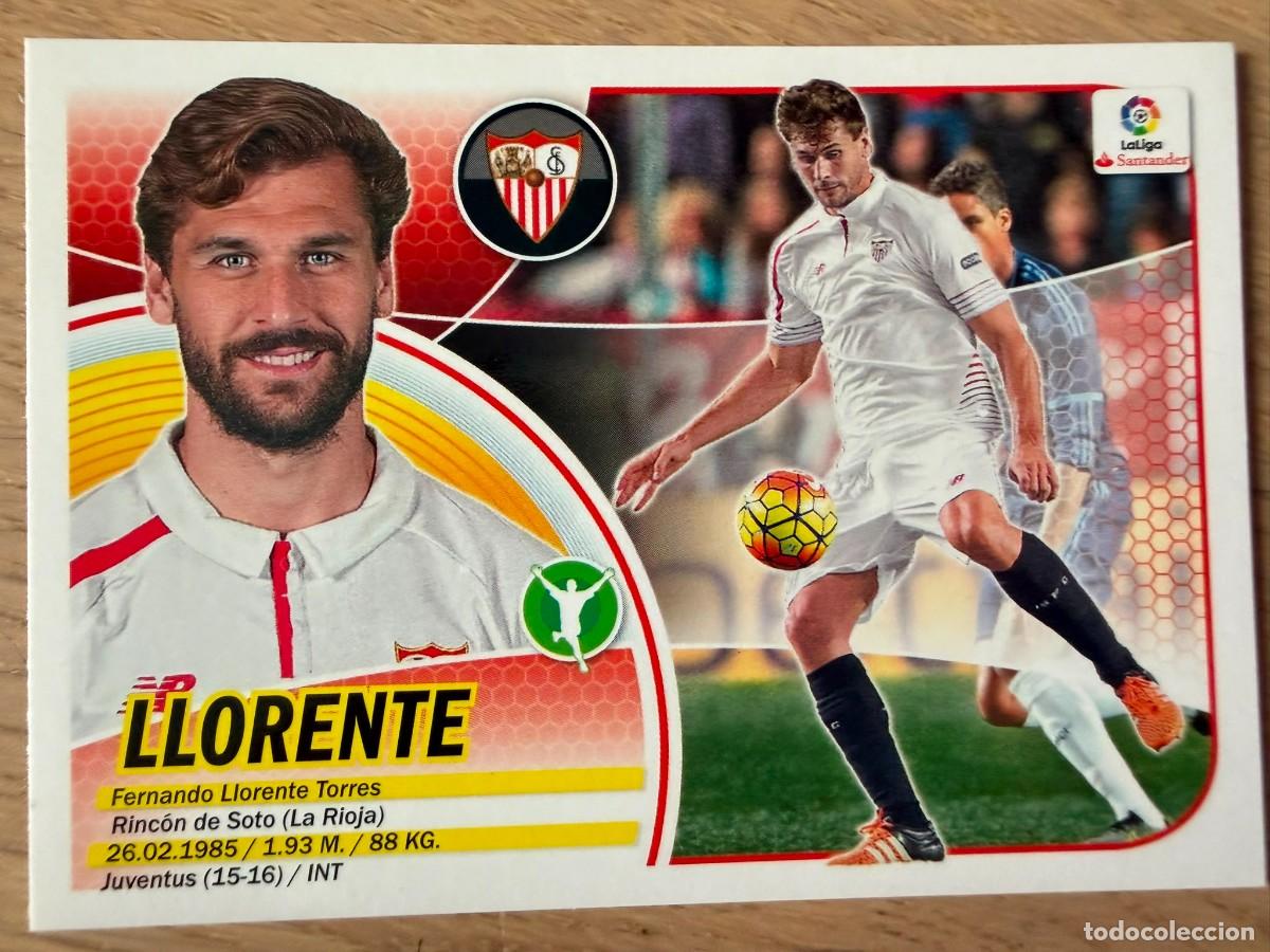 Cromos de f&uacute;tbol: 15 FERNANDO LLORENTE SEVILLA 16 17 2016 2017 LIGA SANTANDER COLECCIONES ESTE SIN PEGAR STICKER