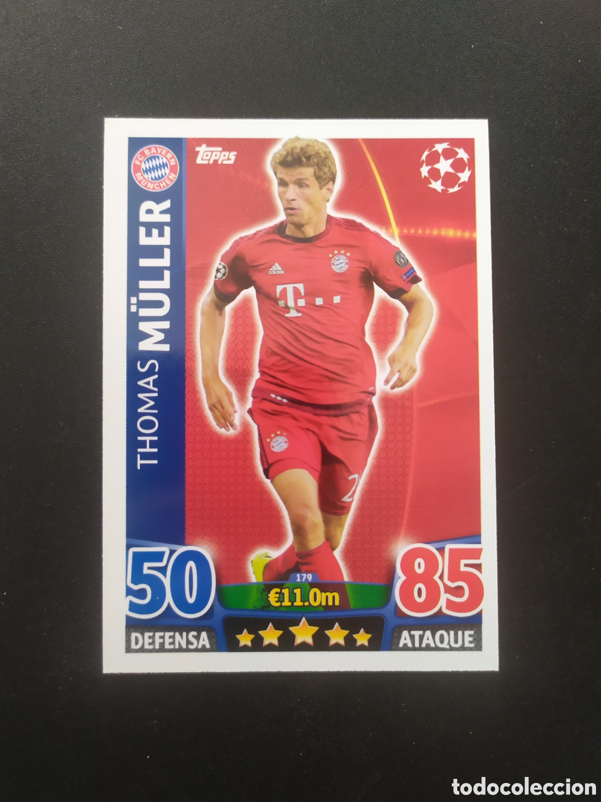 Cromos de f&uacute;tbol: UEFA Champions match attax topps 2015 2016 15 16 Muller n&deg; 179 Bayern Munich