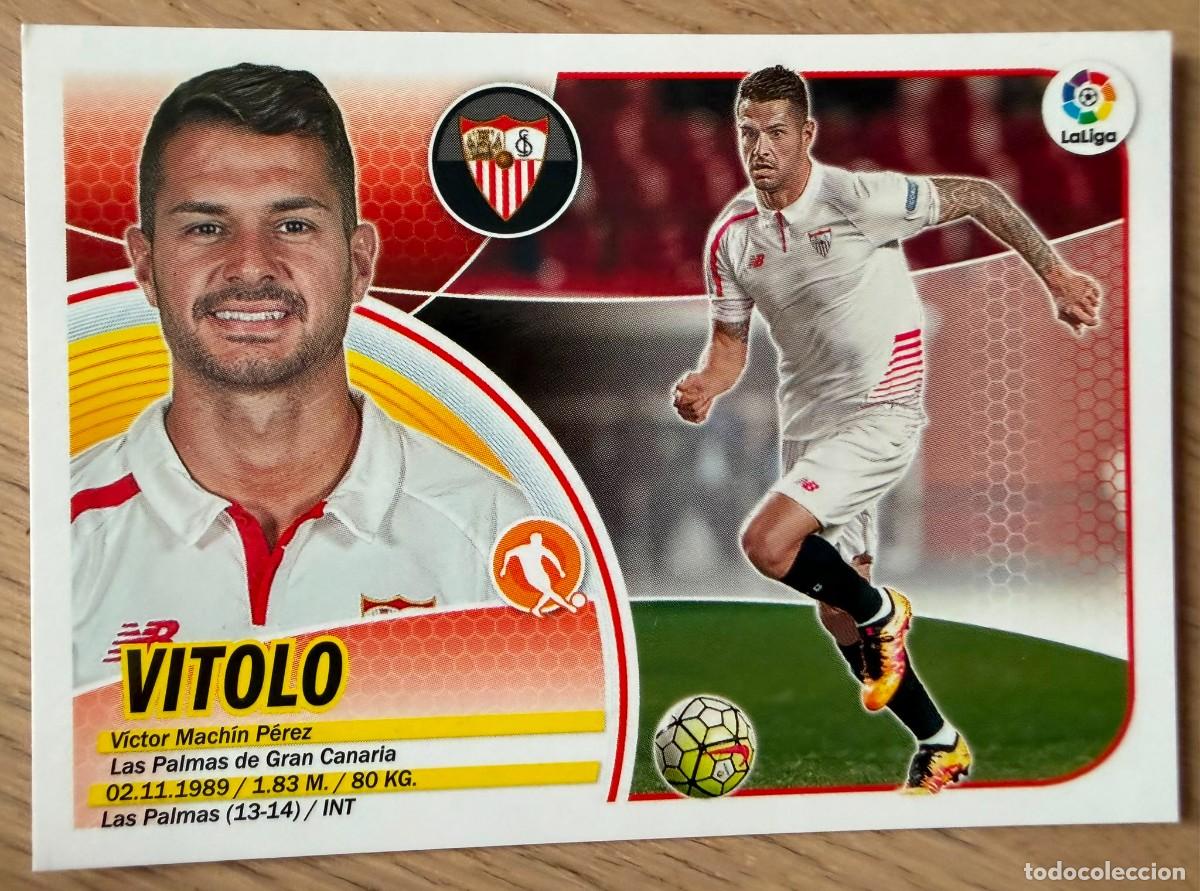 Figurine di Calcio: 13 VITOLO LOGO SOLO LIGA SEVILLA 16 17 2016 2017 LIGA SANTANDER COLECCIONES ESTE SIN PEGAR STICKER
