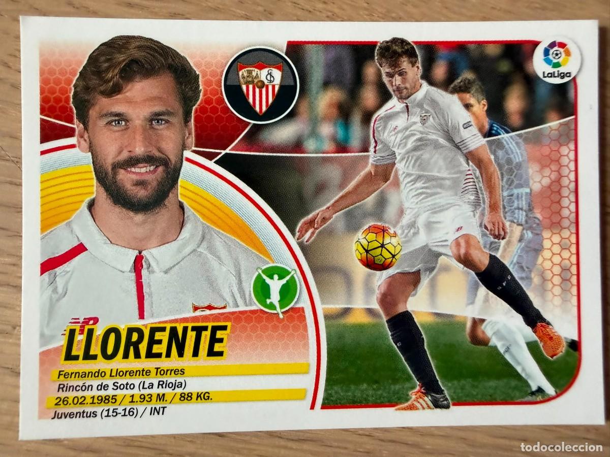 Figurine di Calcio: 15 LLORENTE LOGO SOLO LIGA SEVILLA 16 17 2016 2017 LIGA SANTANDER COLECCIONES ESTE SIN PEGAR STICKER