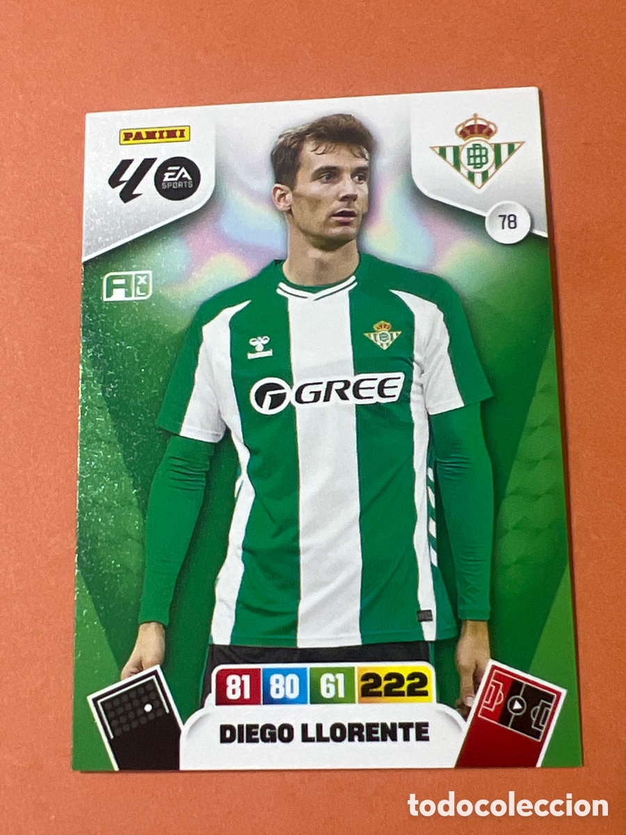 Figurine di Calcio: E278. CROMO DE FUTBOL NUMERO 78 DIEGO LLORENTE BETIS ADRENALYN XL 2025 2026 PANINI !