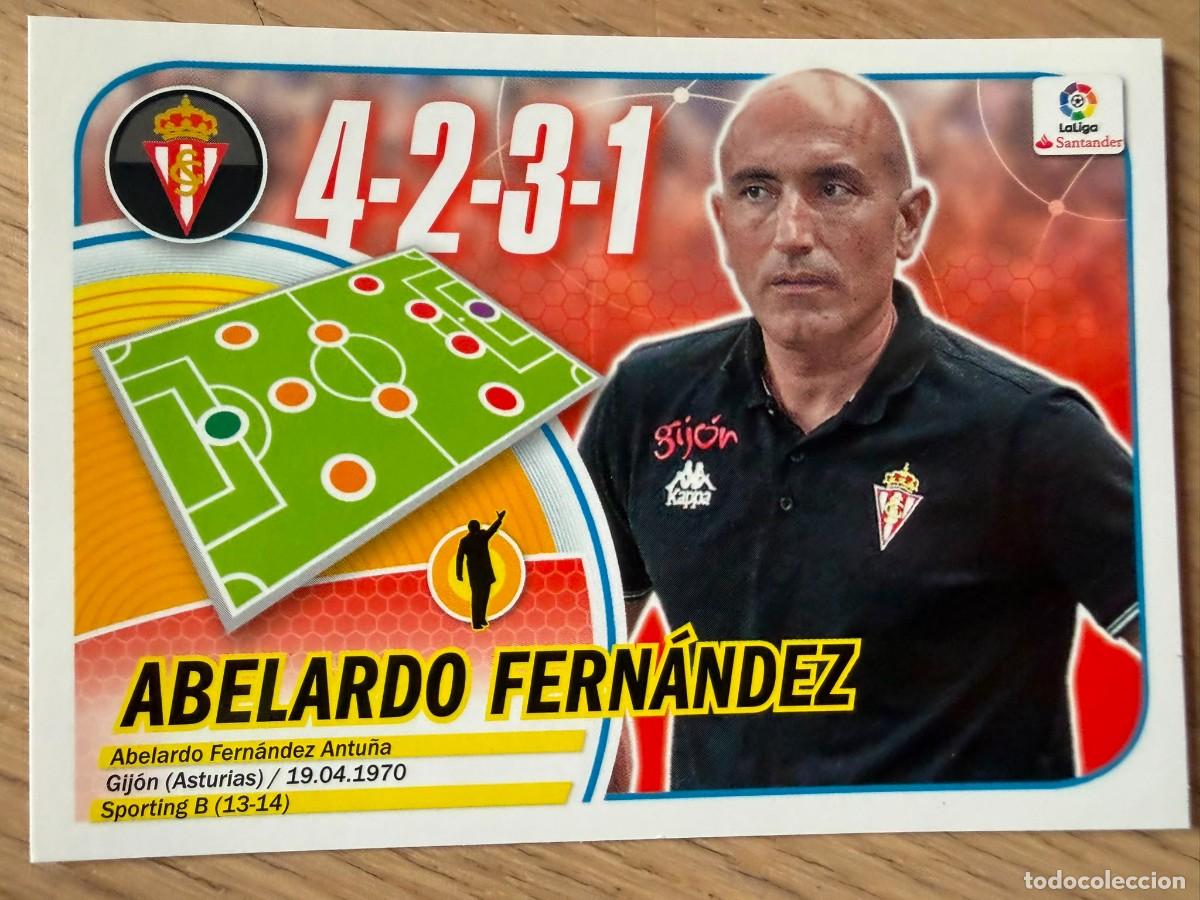 Cromos de f&uacute;tbol: 36 ABELARDO ENTRENADOR SPORTING GIJON 16 17 2016 2017 LIGA SANTANDER COLECCIONES ESTE SIN PEGAR