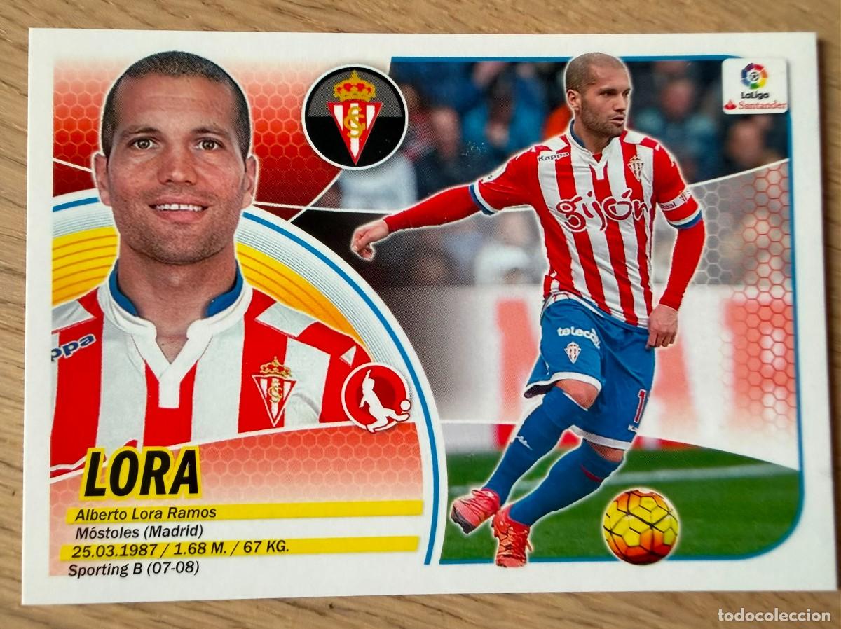 Cromos de f&uacute;tbol: 3 LORA SPORTING GIJON 16 17 2016 2017 LIGA SANTANDER COLECCIONES ESTE SIN PEGAR STICKER