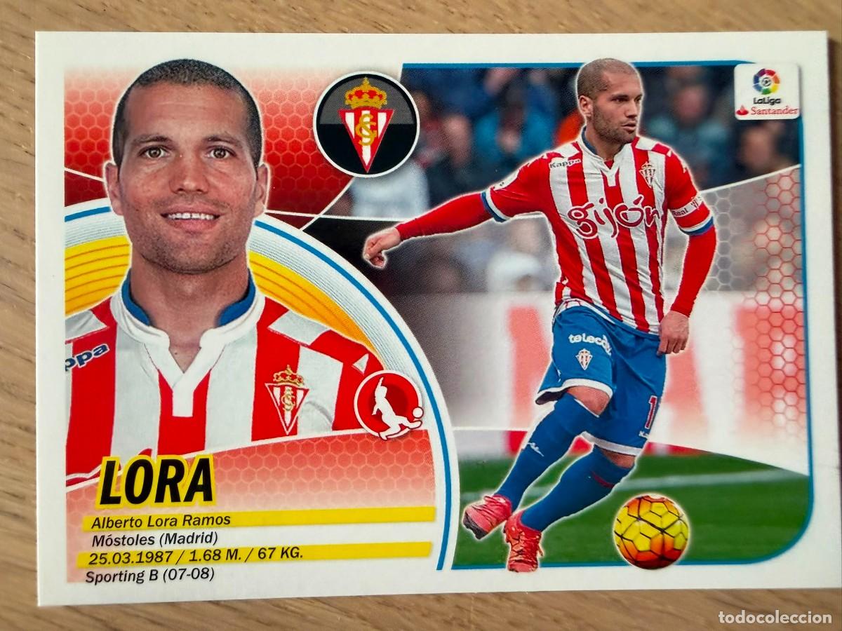 Cromos de f&uacute;tbol: 3 LORA SPORTING GIJON 16 17 2016 2017 LIGA SANTANDER COLECCIONES ESTE SIN PEGAR STICKER