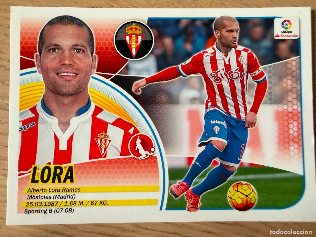 Cromos de f&uacute;tbol: 3 LORA SPORTING GIJON 16 17 2016 2017 LIGA SANTANDER COLECCIONES ESTE SIN PEGAR STICKER