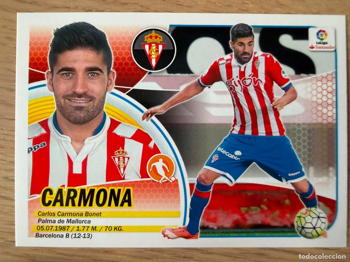 Cromos de f&uacute;tbol: 13B 13 B CARMONA SPORTING GIJON 16 17 2016 2017 LIGA SANTANDER COLECCIONES ESTE SIN PEGAR STICKER