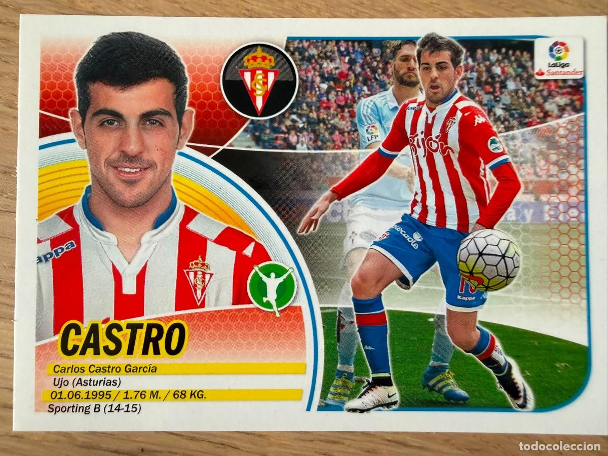 Cromos de f&uacute;tbol: 15 CASTRO SPORTING GIJON 16 17 2016 2017 LIGA SANTANDER COLECCIONES ESTE SIN PEGAR STICKER