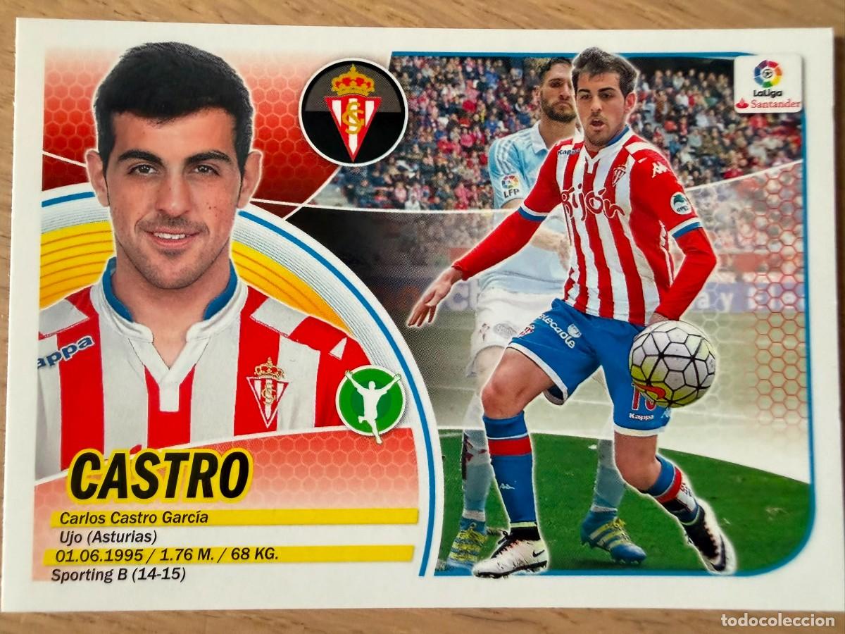 Cromos de f&uacute;tbol: 15 CASTRO SPORTING GIJON 16 17 2016 2017 LIGA SANTANDER COLECCIONES ESTE SIN PEGAR STICKER
