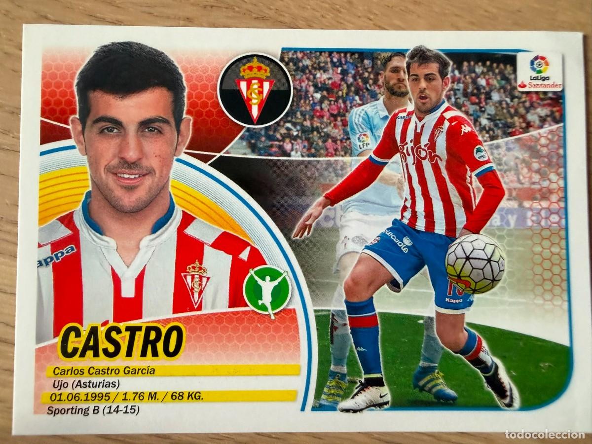 Cromos de f&uacute;tbol: 15 CASTRO SPORTING GIJON 16 17 2016 2017 LIGA SANTANDER COLECCIONES ESTE SIN PEGAR STICKER