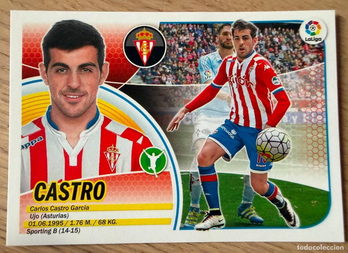 Cromos de f&uacute;tbol: 15 CASTRO SPORTING GIJON 16 17 2016 2017 LIGA SANTANDER COLECCIONES ESTE SIN PEGAR STICKER