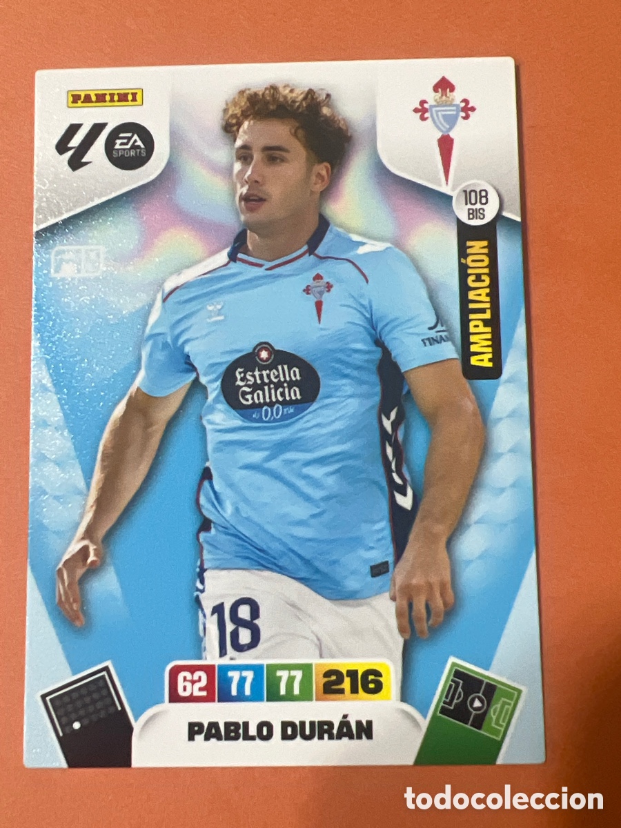Cromos de f&uacute;tbol: E294. CARD ADRENALYN TEMPORADA 25/26: ACTUALIZACI&Oacute;N PABLO DUR&Aacute;N, N&deg; 108 BIS