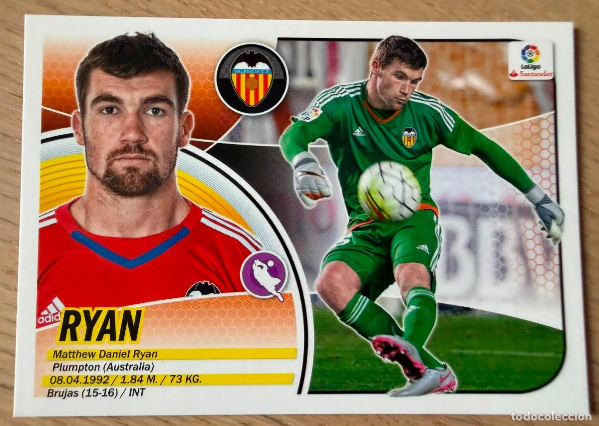 Cromos de f&uacute;tbol: 1 RYAN VALENCIA 16 17 2016 2017 LIGA SANTANDER COLECCIONES ESTE SIN PEGAR STICKER