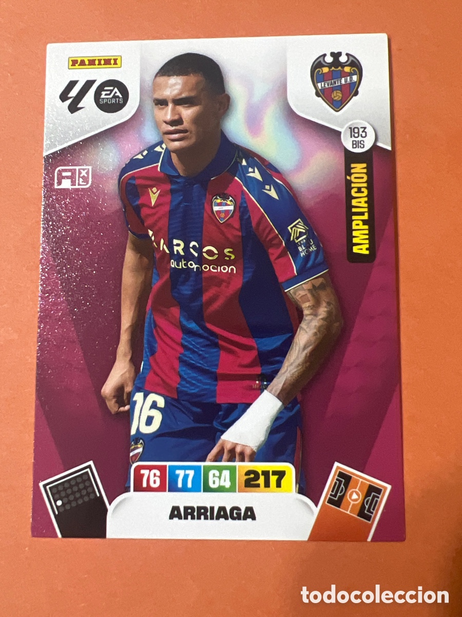 Cromos de f&uacute;tbol: E289. Arriaga 193 Bis Ampliaci&oacute;n Levante - Adrenalyn 2025 2026 25 26