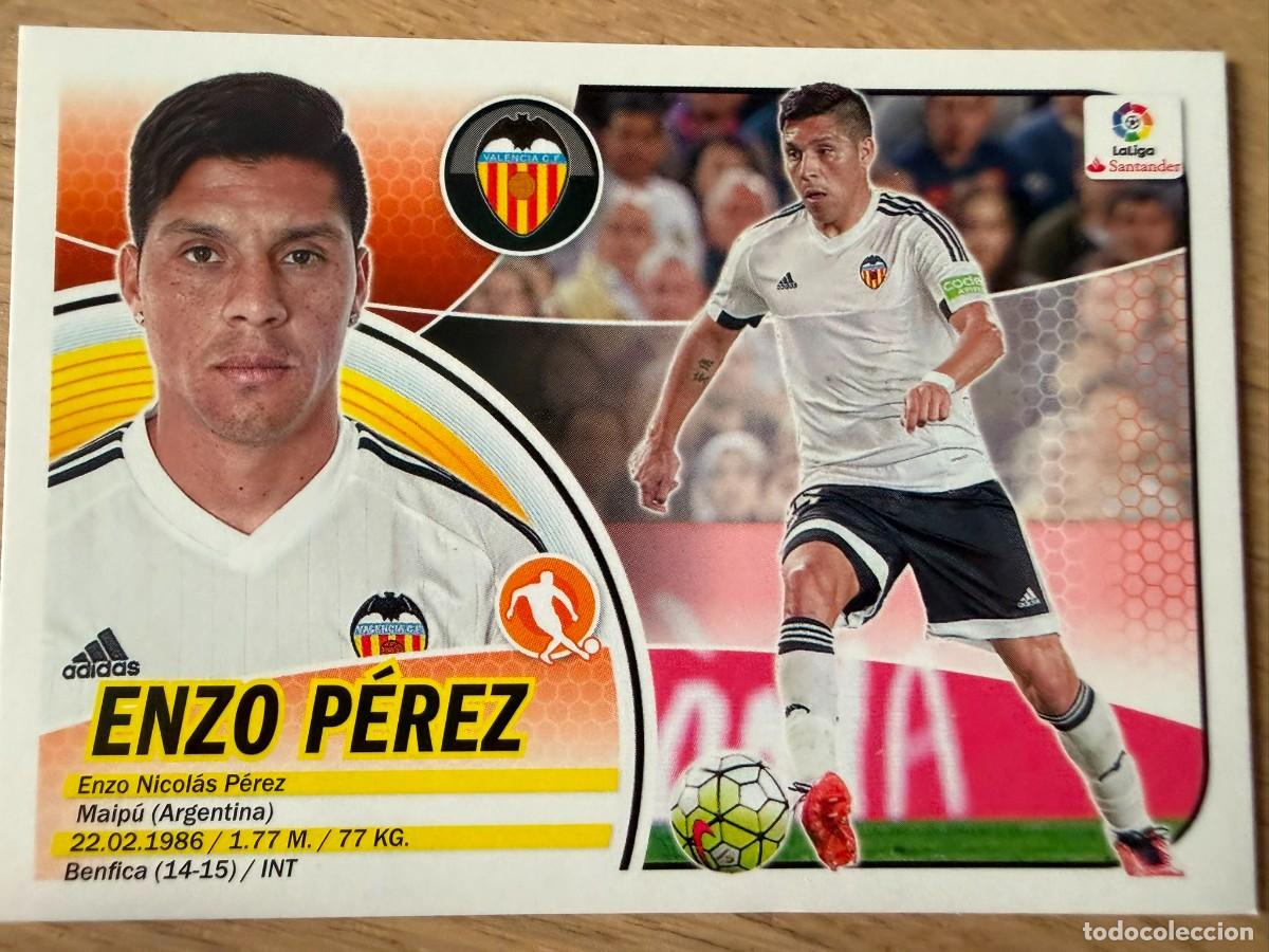 Cromos de f&uacute;tbol: 9A 9 A ENZO PEREZ VALENCIA 16 17 2016 2017 LIGA SANTANDER COLECCIONES ESTE SIN PEGAR STICKER