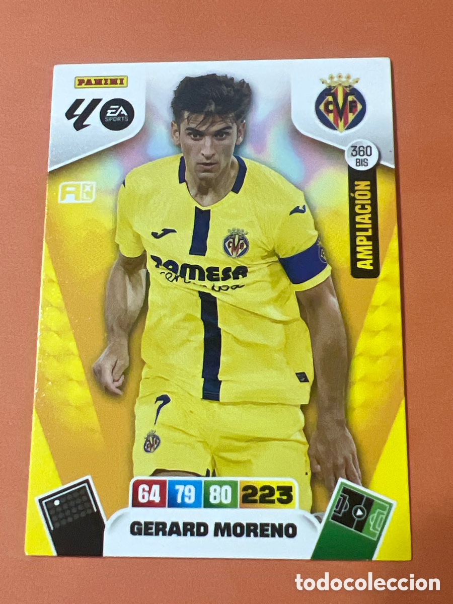 Cromos de f&uacute;tbol: E301. Gerard Moreno 360 Bis Ampliaci&oacute;n Villarreal - Adrenalyn 2025 2026 25 26