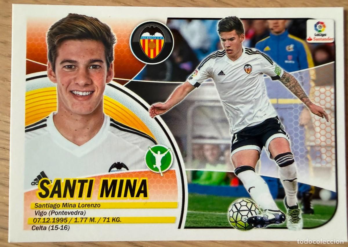 Football Stickers: 13 SANTI MINA VALENCIA 16 17 2016 2017 LIGA SANTANDER COLECCIONES ESTE SIN PEGAR STICKER