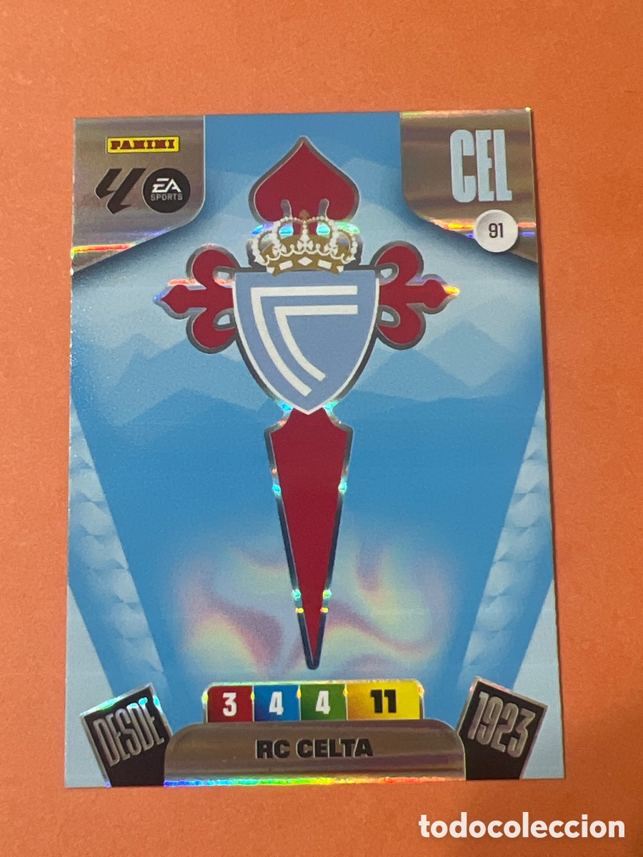 Football Stickers: E304. Adrenalyn 25-26 celta escudo 91