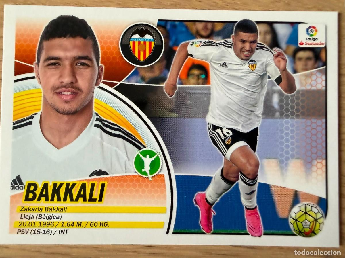 Football Stickers: 16 BAKKALI VALENCIA 16 17 2016 2017 LIGA SANTANDER COLECCIONES ESTE SIN PEGAR STICKER