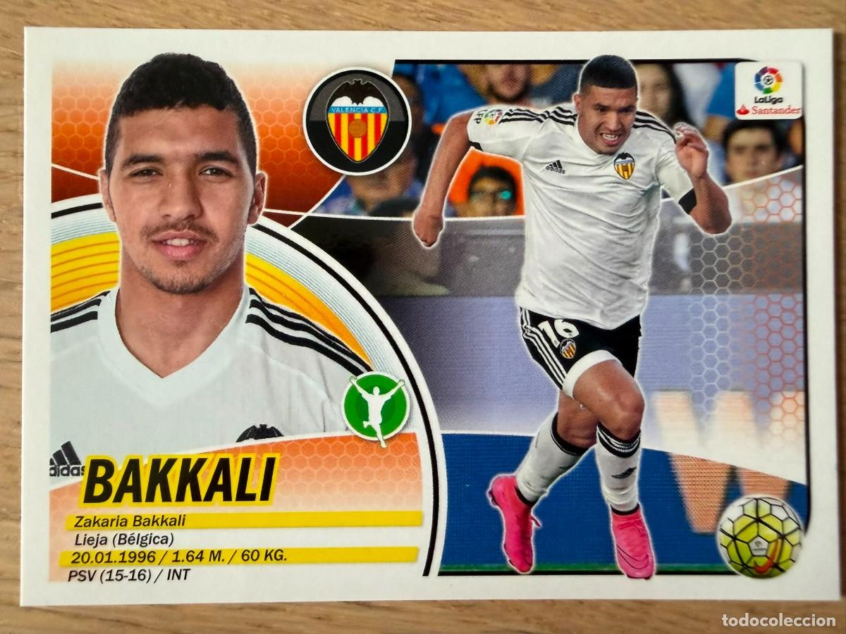 Football Stickers: 16 BAKKALI VALENCIA 16 17 2016 2017 LIGA SANTANDER COLECCIONES ESTE SIN PEGAR STICKER