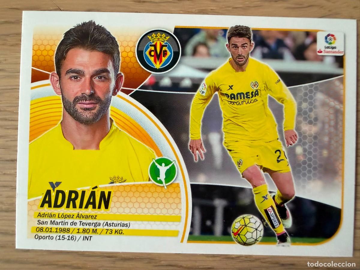 Cromos de f&uacute;tbol: 14 ADRIAN VILLARREAL 16 17 2016 2017 LIGA SANTANDER COLECCIONES ESTE SIN PEGAR STICKER