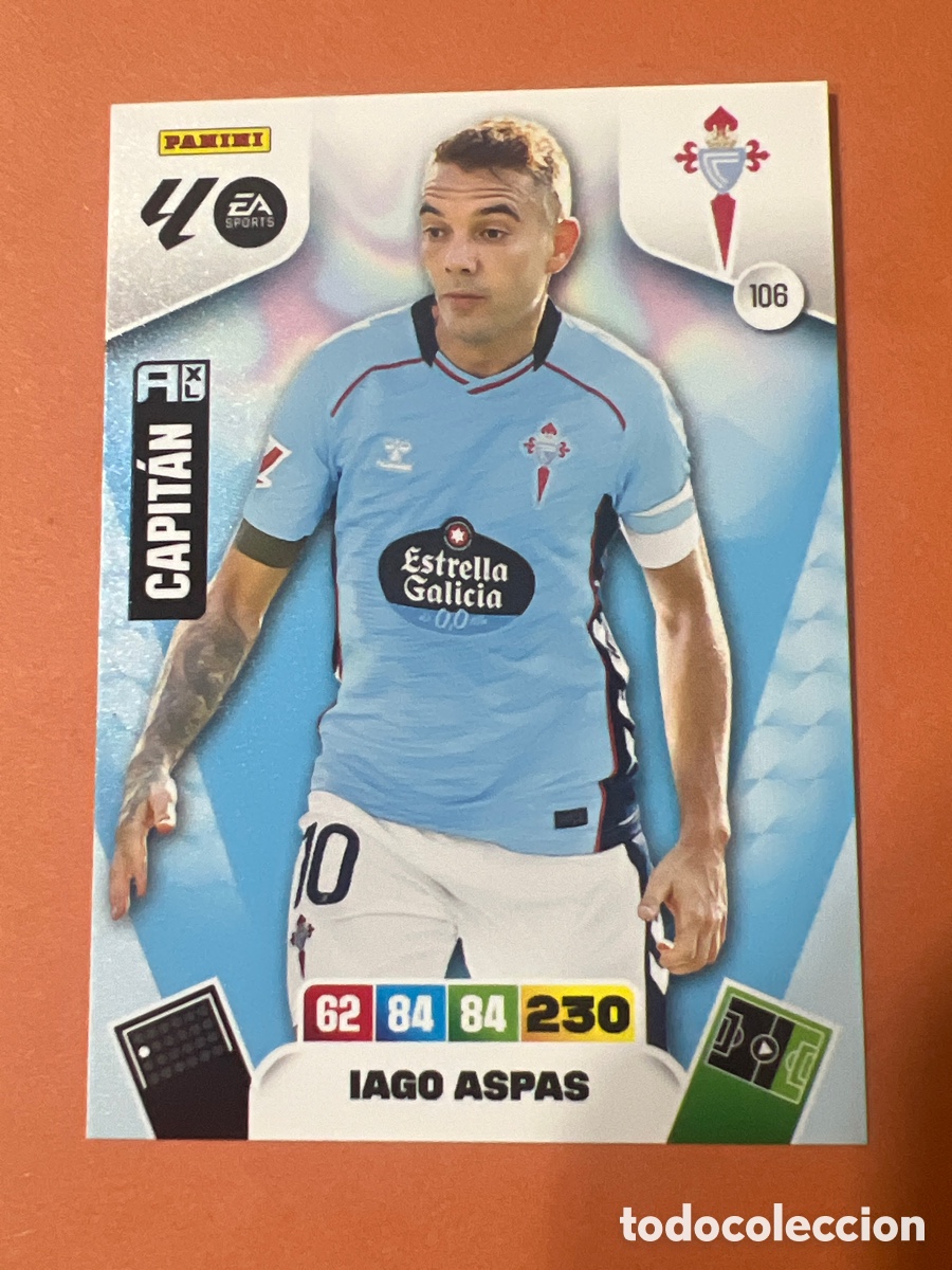 Cromos de f&uacute;tbol: E355. CROMO DE FUTBOL NUMERO 106 IAGO ASPAS CELTA DE VIGO ADRENALYN XL 2025 2026 PANINI