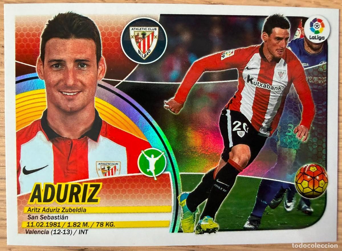 Cromos de f&uacute;tbol: 16 ADURIZ BRILLANTE ATHLETIC BILBAO 16 17 2016 2017 LIGA SANTANDER COLECCIONES ESTE SIN PEGAR