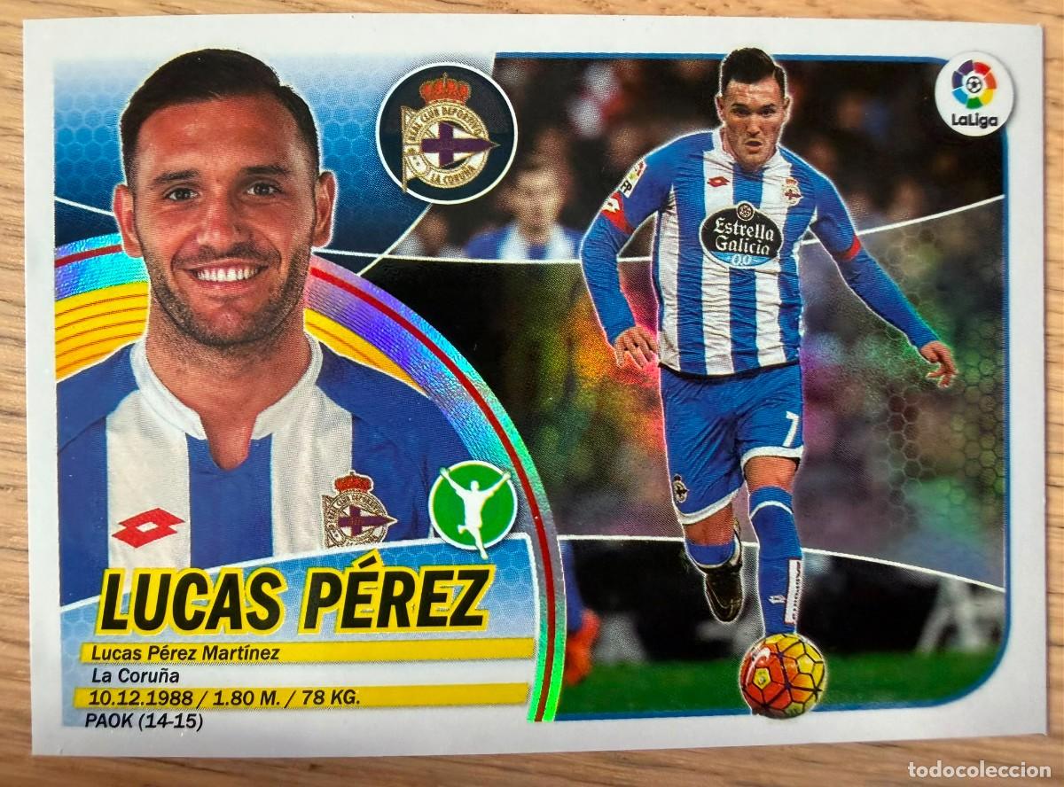 Fu&szlig;ball-Sticker: 15 LUCAS PEREZ BRILLANTE DEPORTIVO CORU&Ntilde;A 16 17 2016 2017 LIGA SANTANDER COLECCIONES ESTE SIN PEGAR