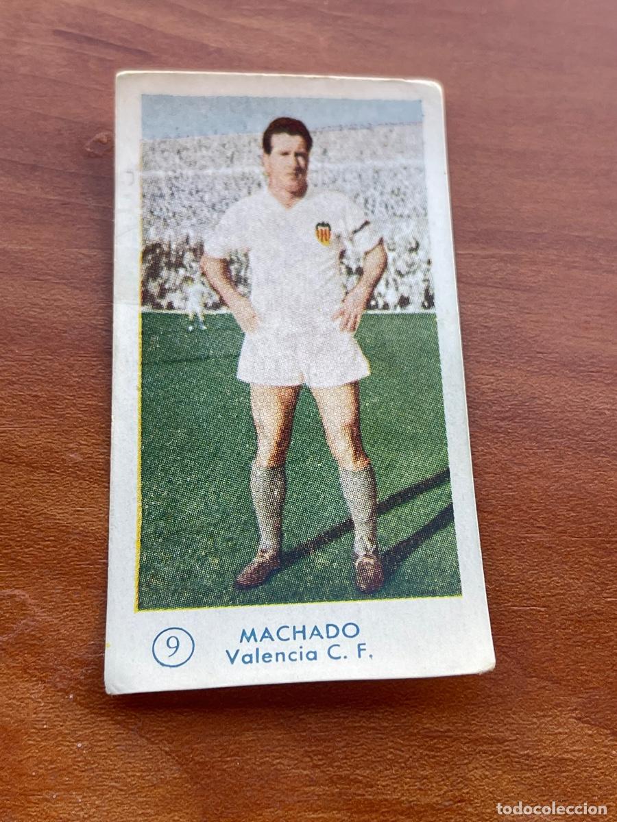 Figurine di Calcio: MACHADO 9 VALENCIA Gr&aacute;ficas Bachende liga 1957 1958 sin pegar