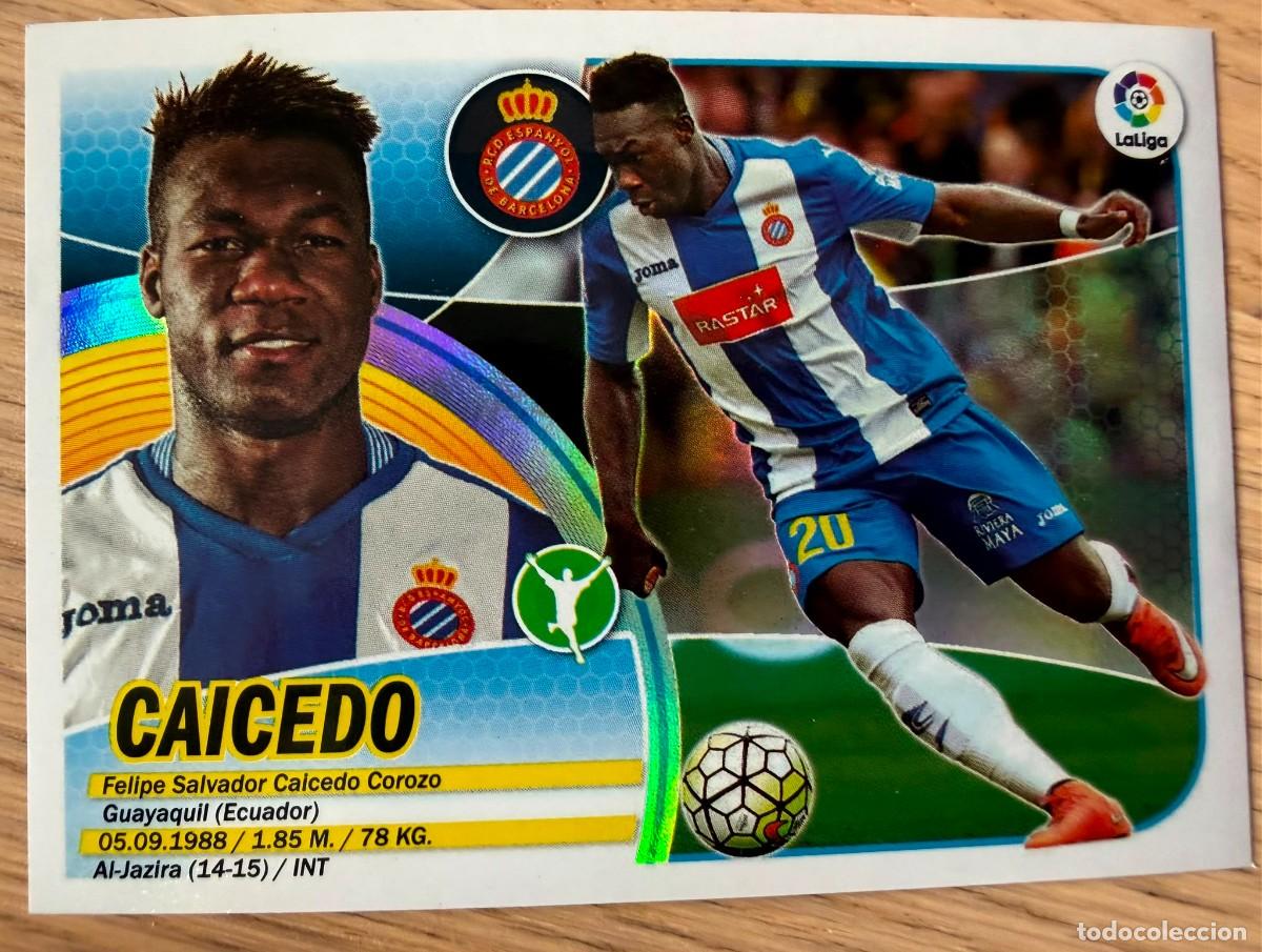Football Stickers: 16 CAICEDO BRILLANTE ESPANYOL 16 17 2016 2017 LIGA SANTANDER COLECCIONES ESTE SIN PEGAR STICKER