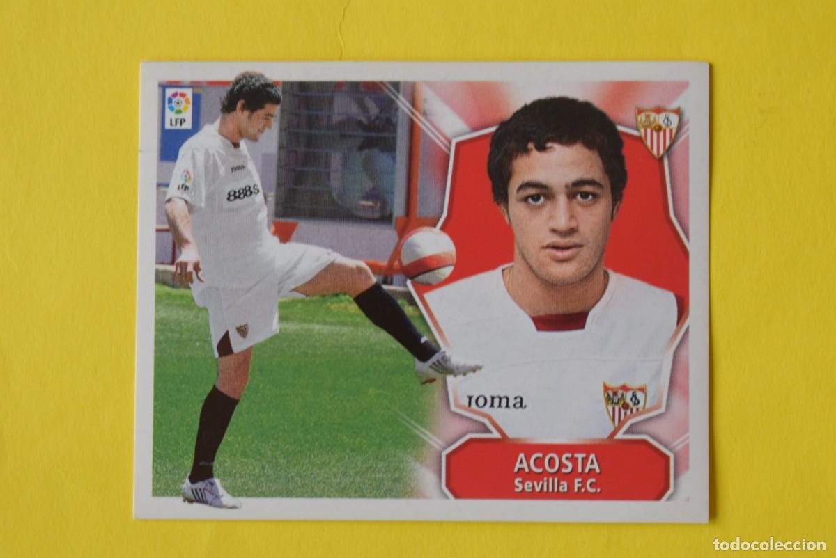 Football Stickers: Cromo Liga 2008 2009. 08 09. &Uacute;ltimos Fichajes N. &ordm; 3. Acosta. Sevilla. Colecciones ESTE.