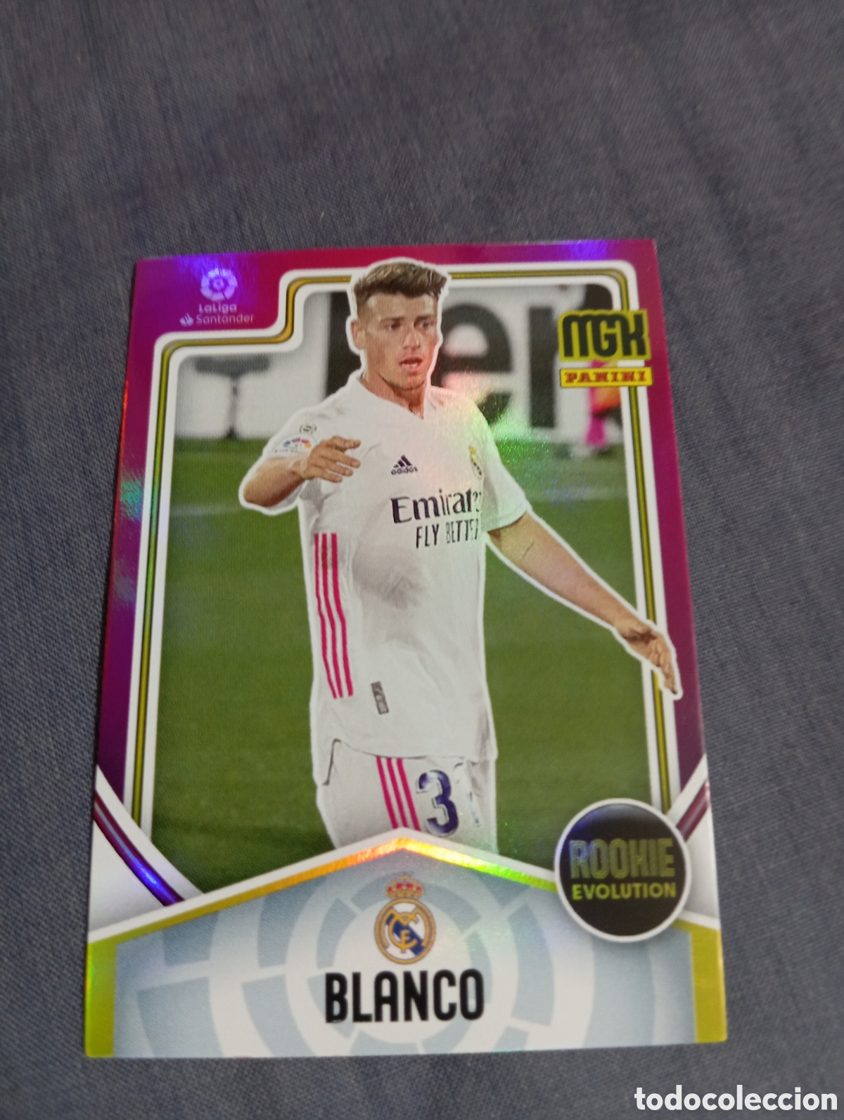 Football Stickers: Blanco Real Madrid ROOKIE EVOLUTION n&deg;384 / PANINI MEGACRACKS 2021/2022