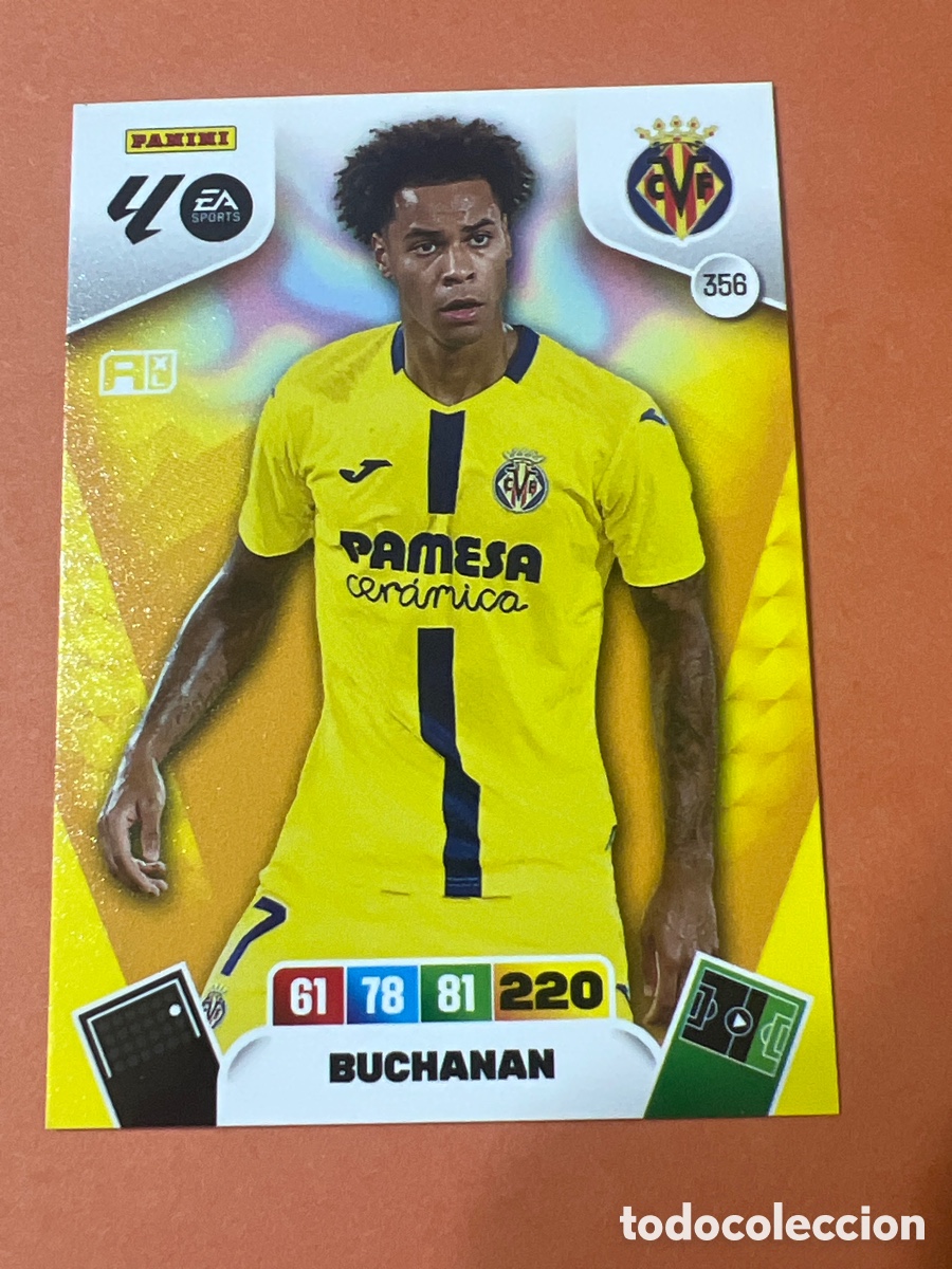Football Stickers: E377. CARD ADRENALYN XL PANINI 2025-2026 25 26 REGULAR BUCHANAN VILLARREAL 356