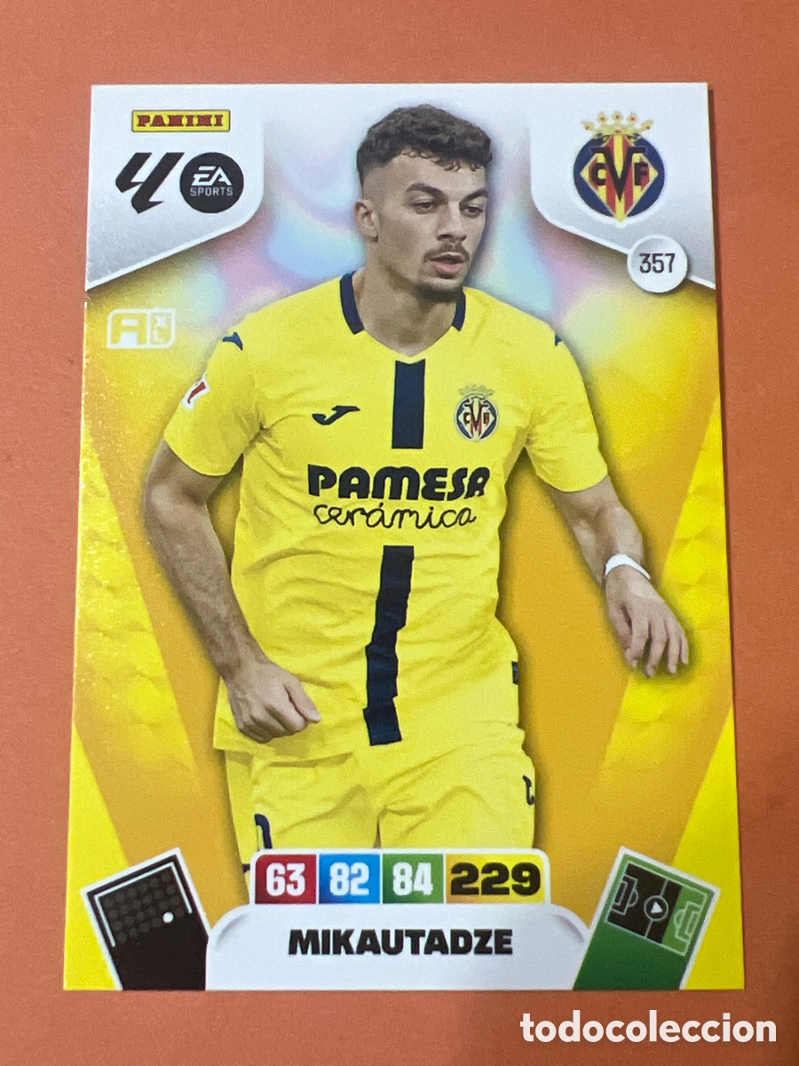 Fu&szlig;ball-Sticker: E379. PANINI ADRENALYN - LIGA 2025-26 (25 - 26) - N&ordm; 357 - MIKAUTADZE - VILLARREAL