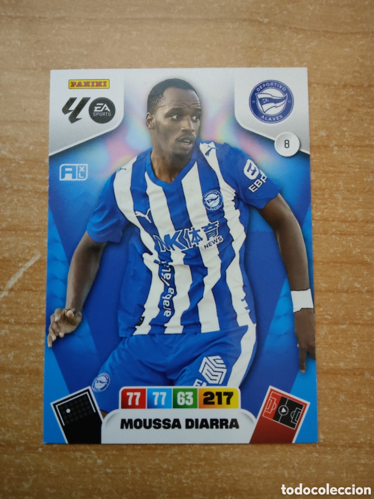 Fu&szlig;ball-Sticker: 8 MOUSSA DIARRA ALAVES ADRENALYN XL LIGA 2025 2026
