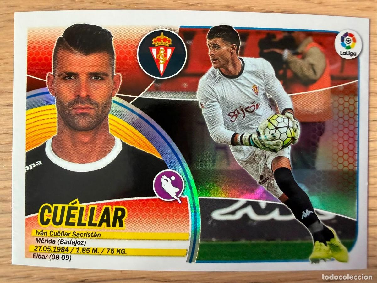 Fu&szlig;ball-Sticker: 1 CUELLAR BRILLANTE SPORTING GIJON 16 17 2016 2017 LIGA SANTANDER COLECCIONES ESTE SIN PEGAR STICKER