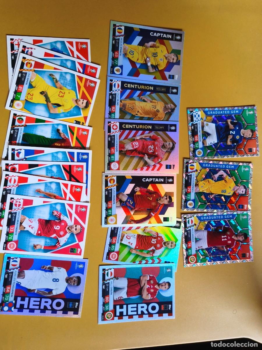 Cromos de f&uacute;tbol: euro 2024 germany, topps match attax, contiene 18 cromos