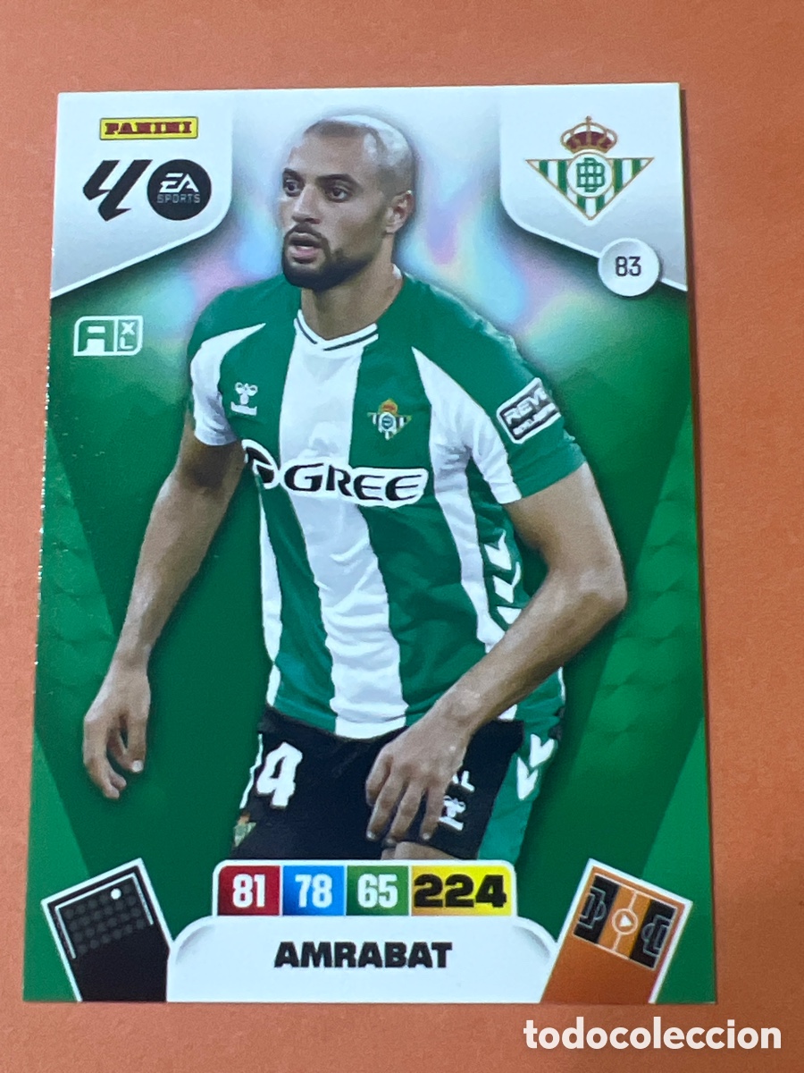 Cromos de f&uacute;tbol: E387. CROMO DE FUTBOL NUMERO 83 AMRABAT BETIS ADRENALYN XL 2025 2026 PANINI !