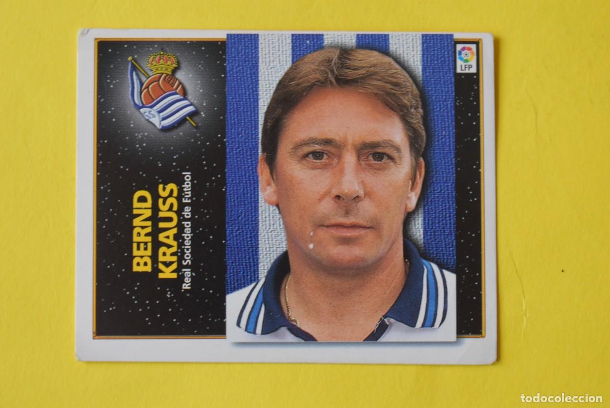 Cromos de f&uacute;tbol: Cromo Liga 1998 1999. 98 99. Entrenador. Bernd Krauss. Real Sociedad. Colecciones ESTE. Sin pegar