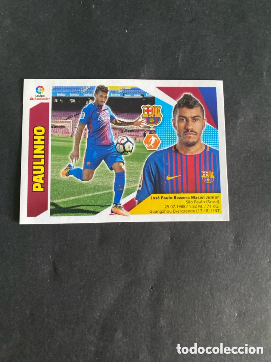 Cromos de f&uacute;tbol: Cromo liga 17/18 &Uacute;ltimos fichajes N* 35