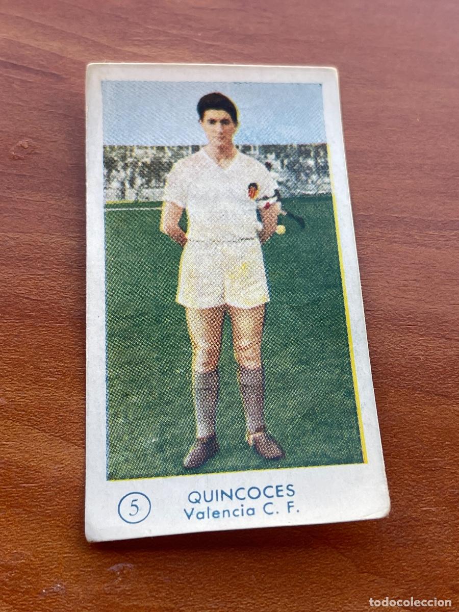 Cromos de f&uacute;tbol: QUINCOCES 5 VALENCIA Gr&aacute;ficas Bachende liga 1957 1958 sin pegar