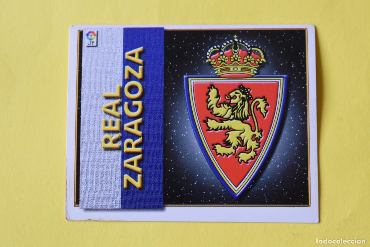 Cromos de f&uacute;tbol: Cromo Liga 1998 1999. 98 99. Escudo. Real Zaragoza. Colecciones ESTE. Sin pegar