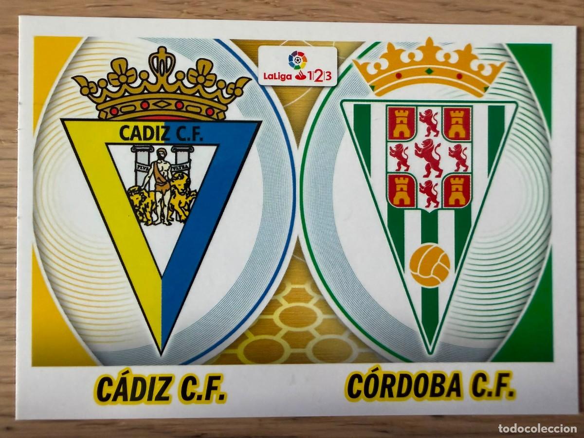 Cromos de Futebol: 2 ESCUDO CADIZ CORDOBA 16 17 2016 2017 LIGA SANTANDER 123 COLECCIONES ESTE SIN PEGAR STICKER