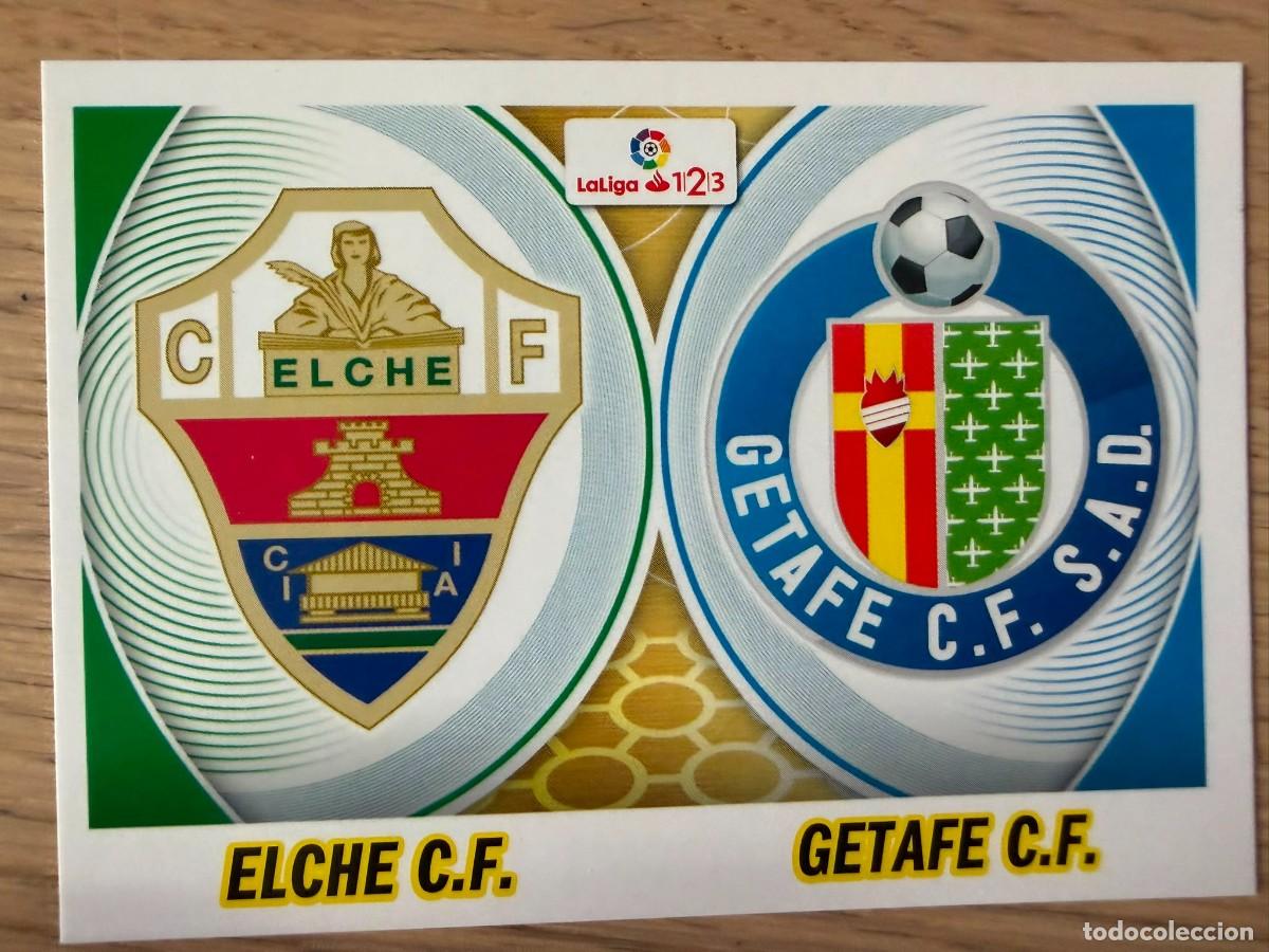 Football Stickers: 3 ESCUDO ELCHE GETAFE 16 17 2016 2017 LIGA SANTANDER 123 COLECCIONES ESTE SIN PEGAR STICKER