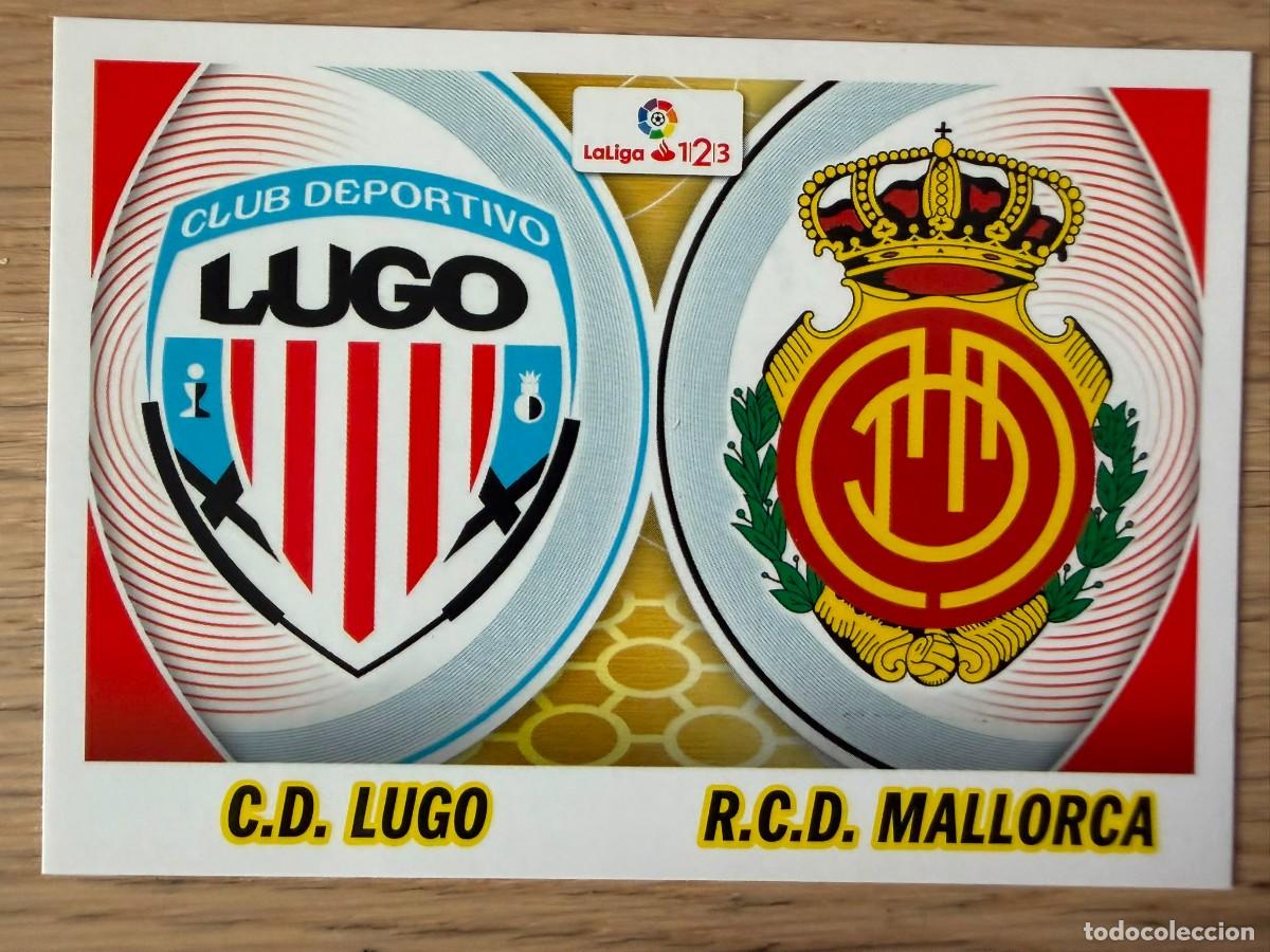 Cromos de f&uacute;tbol: 6 ESCUDO LUGO MALLORCA 16 17 2016 2017 LIGA SANTANDER 123 COLECCIONES ESTE SIN PEGAR STICKER