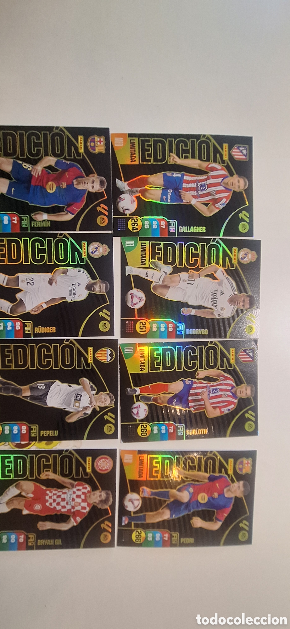 Cromos de f&uacute;tbol: 8 cartas edici&oacute;n limitada