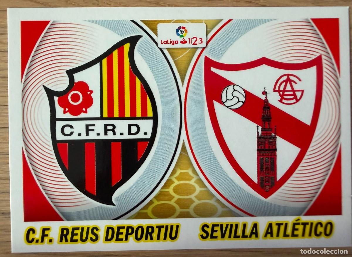 Cromos de f&uacute;tbol: 9 ESCUDO REUS SEVILLA ATLETICO 16 17 2016 2017 LIGA SANTANDER 123 COLECCIONES ESTE SIN PEGAR STICKER