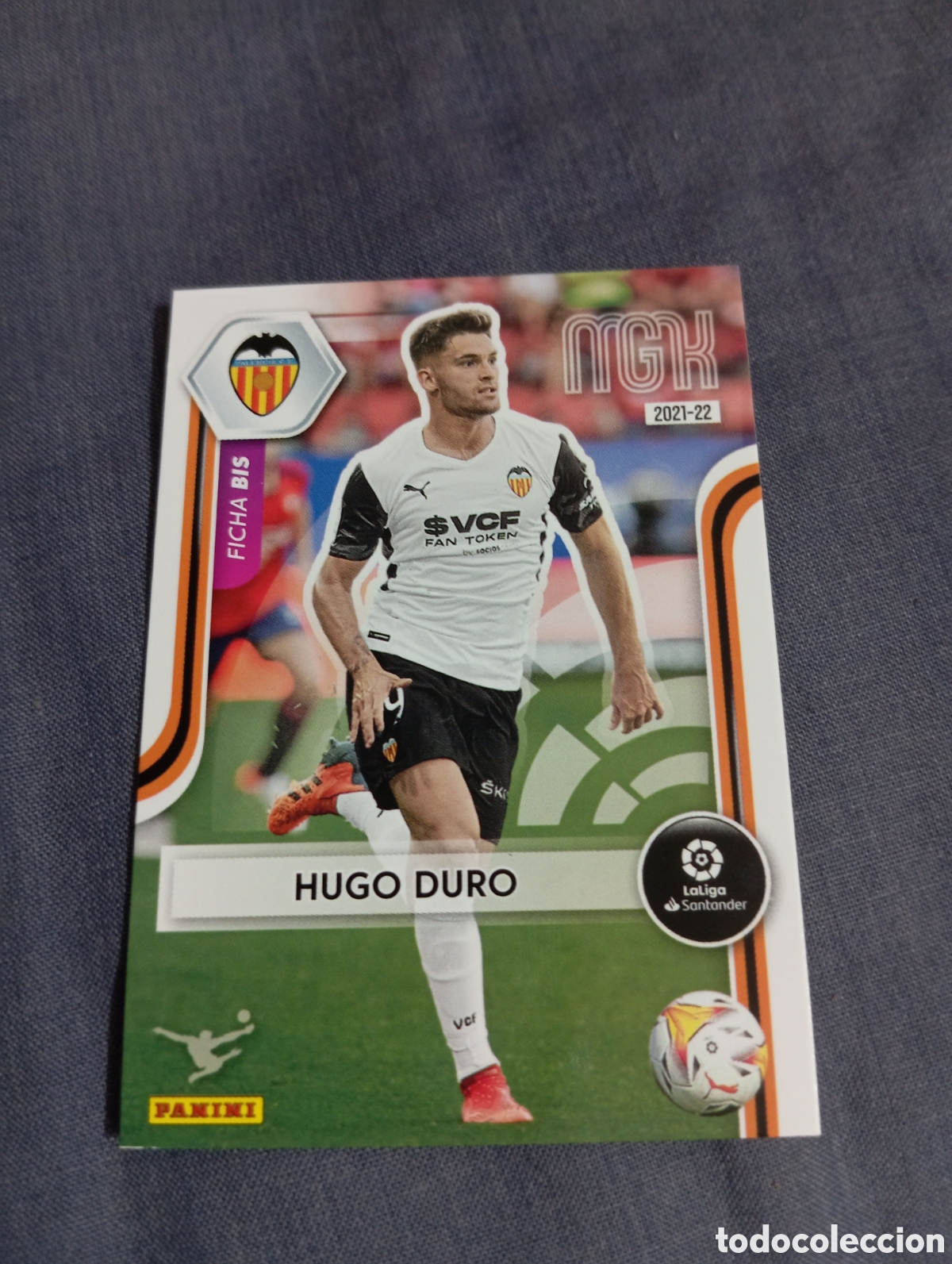 Cromos de f&uacute;tbol: Hugo Duro Valencia FICHA BIS n&deg;338 BIS / PANINI MEGACRACKS 2021/2022