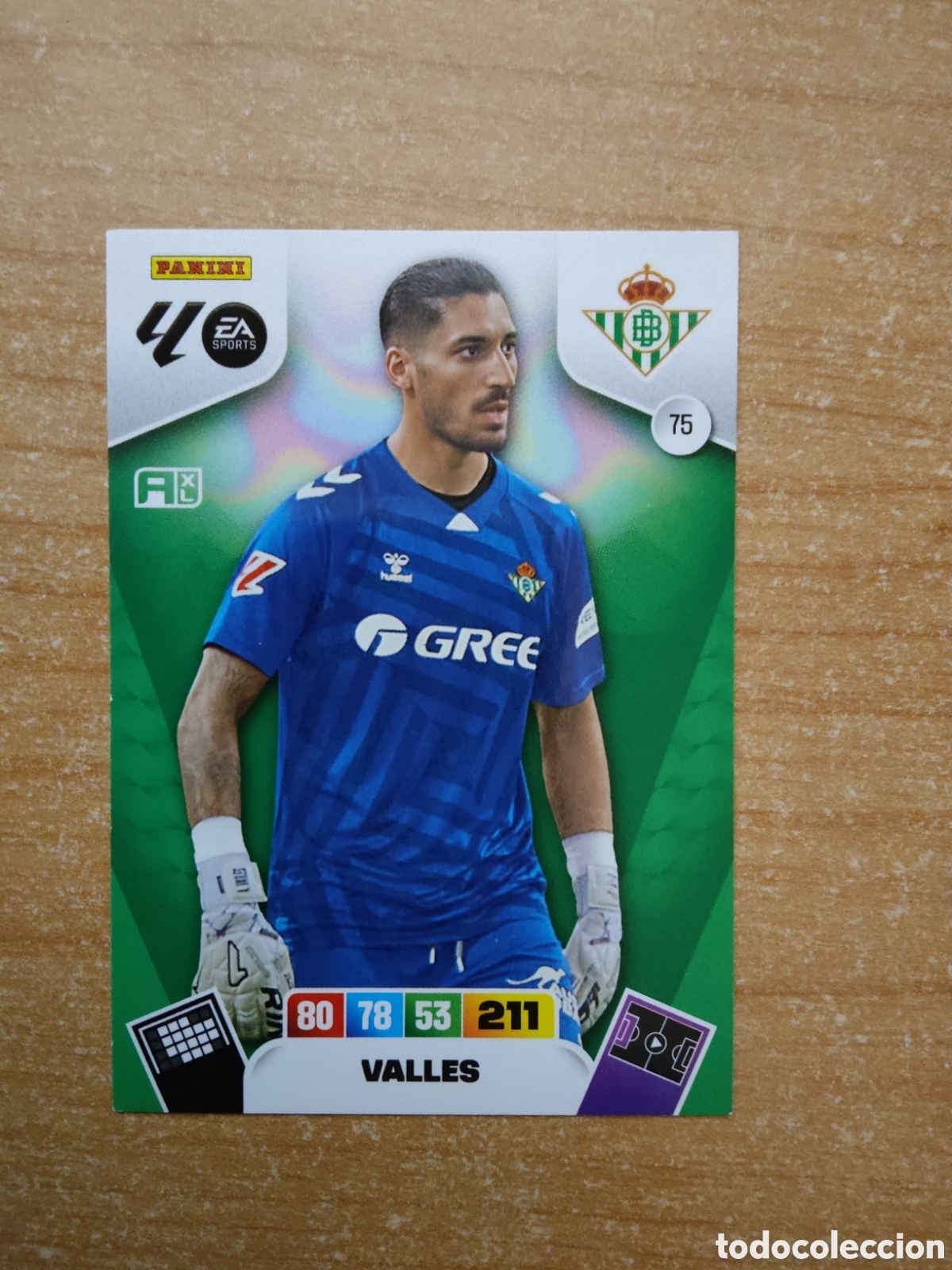 Cromos de f&uacute;tbol: 75 VALLES REAL BETIS ADRENALYN XL LIGA 2025 2026