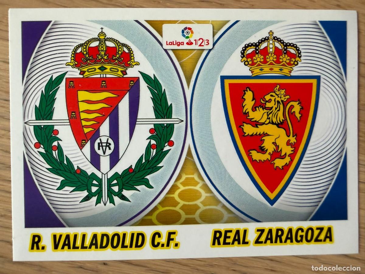 Cromos de f&uacute;tbol: 11 ESCUDO VALLADOLID ZARAGOZA 16 17 2016 2017 LIGA SANTANDER 123 COLECCIONES ESTE SIN PEGAR STICKER